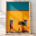 Colorful Street Wall Art – Bold Mexico - Inspired Architecture Poster Print - Just Great Posters