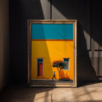 Sun Wall Walk – Minimalist Latin Street Art Print - Just Great Posters