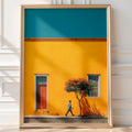 Sun Wall Walk – Minimalist Latin Street Art Print - Just Great Posters