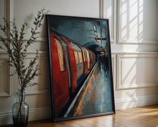 London Tube Station Wall Art Print – Moody Underground Cityscape for Modern Urban Decor - Just Great Posters