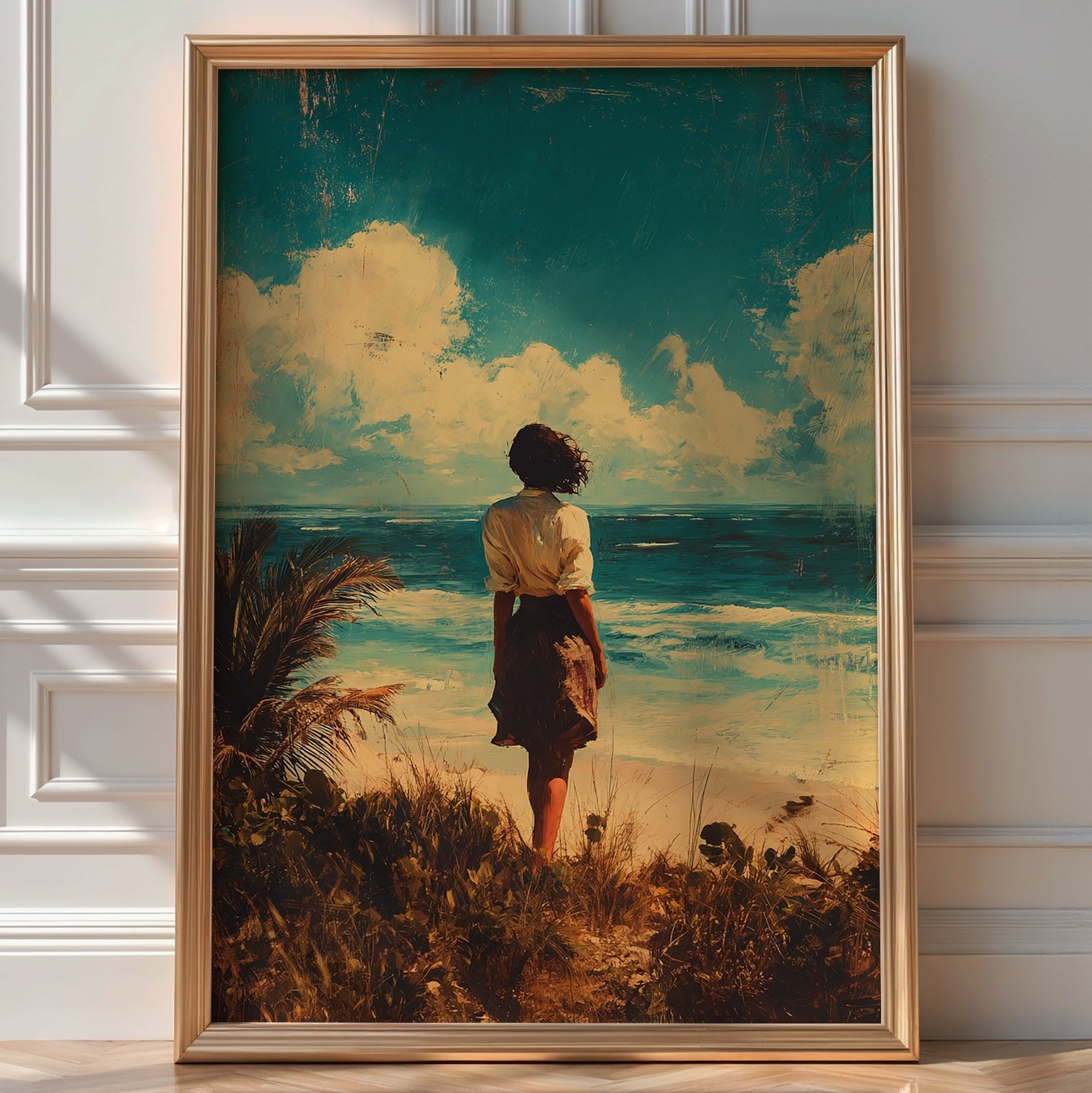 Saltwind Reverie – Dreamy Coastal Painting Print - Just Great Posters