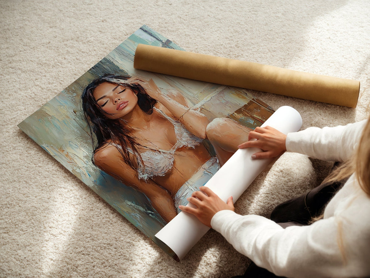 Sun - Dazed – Sensual Female Portrait in Light and Shadow - Just Great Posters