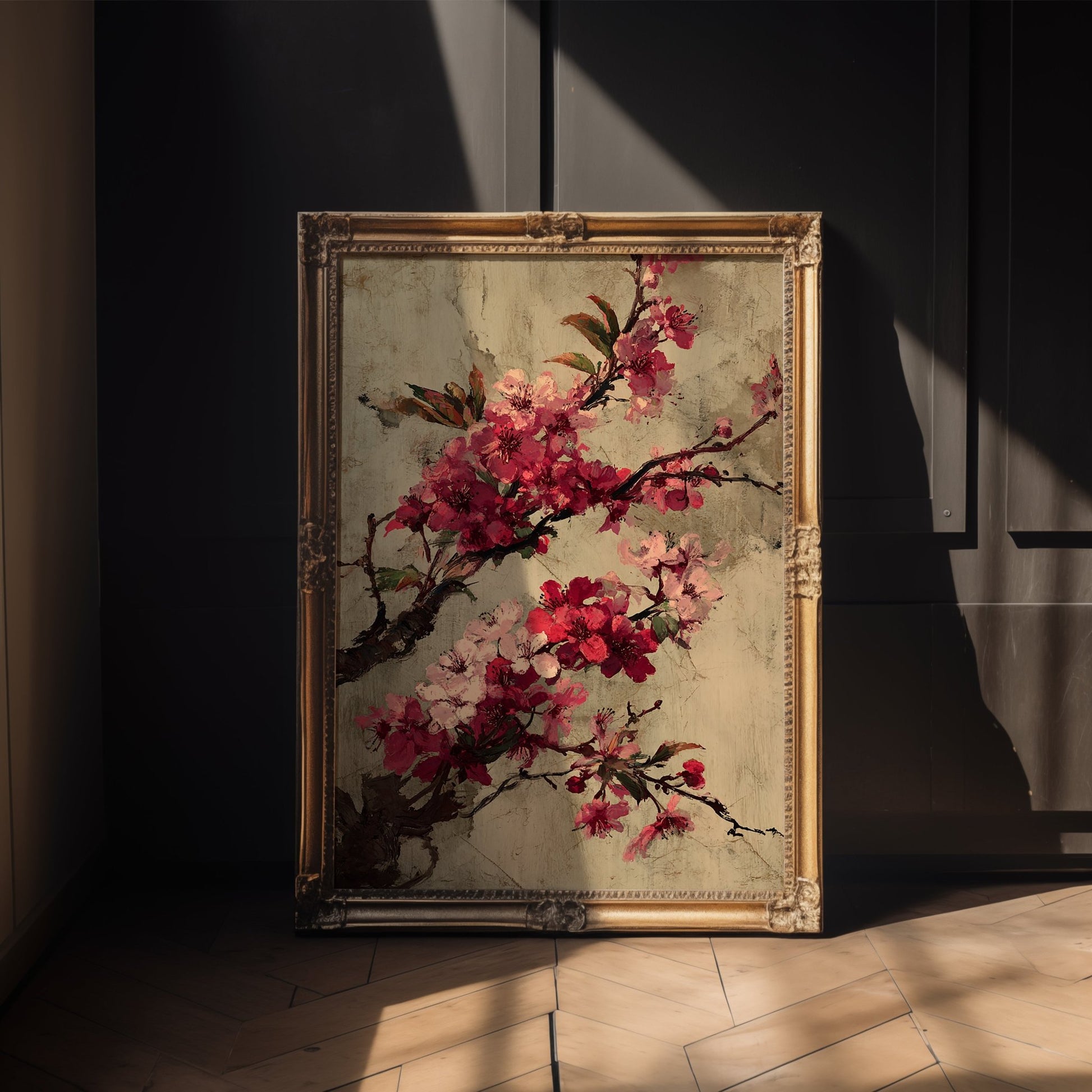 Cherry Blossom Wall Art – Vintage Japanese Floral Print - Just Great Posters