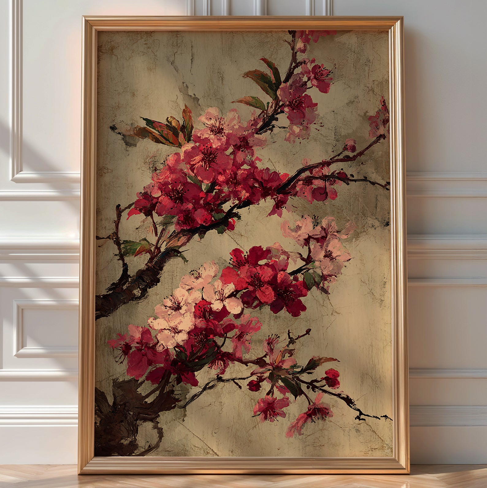 Cherry Blossom Wall Art – Vintage Japanese Floral Print - Just Great Posters