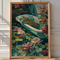 Flora & Feline – Surreal Jungle Bathtub Art Print - Just Great Posters