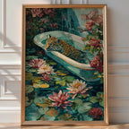 Flora & Feline – Surreal Jungle Bathtub Art Print - Just Great Posters