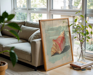 Seashell Side View – Coastal Art Poster - Just Great Posters