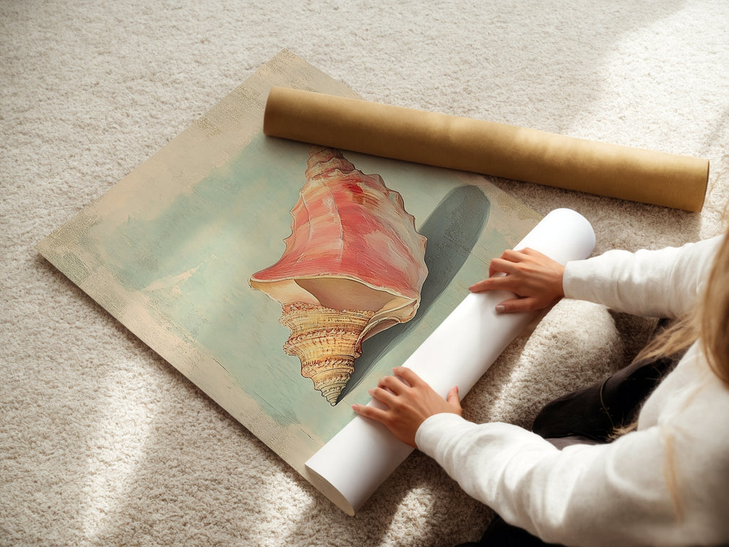 Seashell Side View – Coastal Art Poster - Just Great Posters