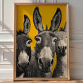 Donkey Trio Pop Art Poster – Bold Farm Animal Wall Print - Just Great Posters