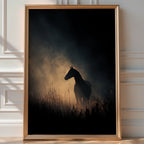 Sunlit Horse Silhouette Poster – Equine Moody Wall Art - Just Great Posters