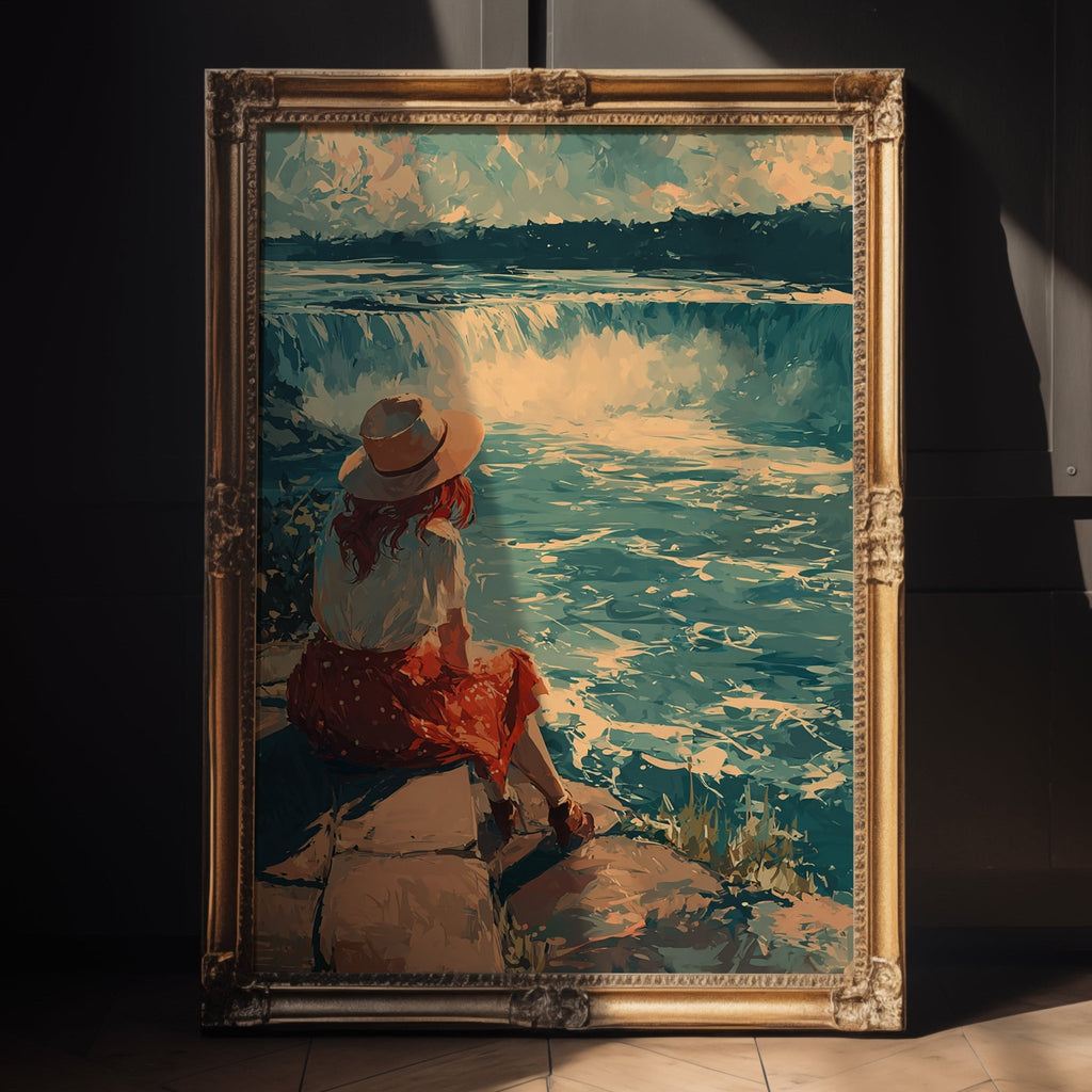Niagara Falls View Poster – Anime - Inspired Waterfall Art Print - Just Great Posters