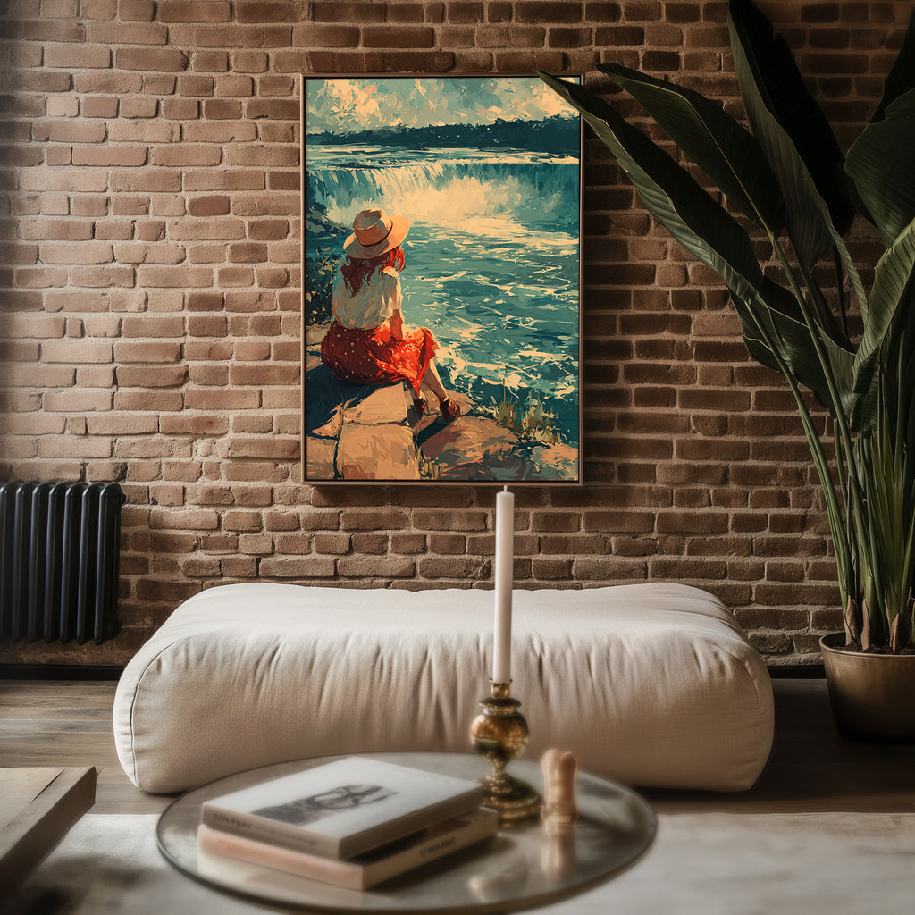 Niagara Falls View Poster – Anime - Inspired Waterfall Art Print - Just Great Posters