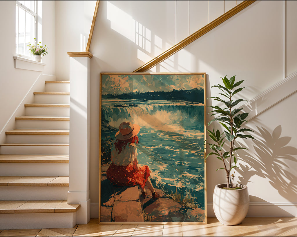 Niagara Falls View Poster – Anime - Inspired Waterfall Art Print - Just Great Posters