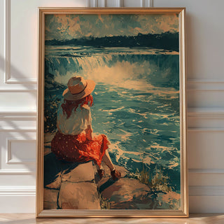 Niagara Falls View Poster – Anime - Inspired Waterfall Art Print - Just Great Posters