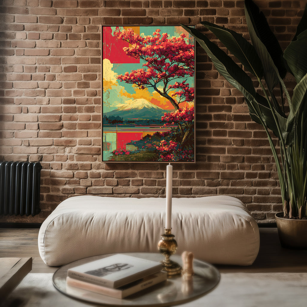 Mount Fuji Blossom Vintage Print - Just Great Posters