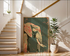 Pastel Elephant – African Wildlife in Flamingo Pink - Just Great Posters