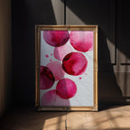 Pink Watercolor Circles Poster – Abstract Modern Wall Art Print - Just Great Posters