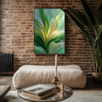 Verdant Light poster mockup shown on a gallery wall