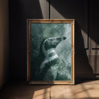 Close-up view of the Penguin Portrait poster