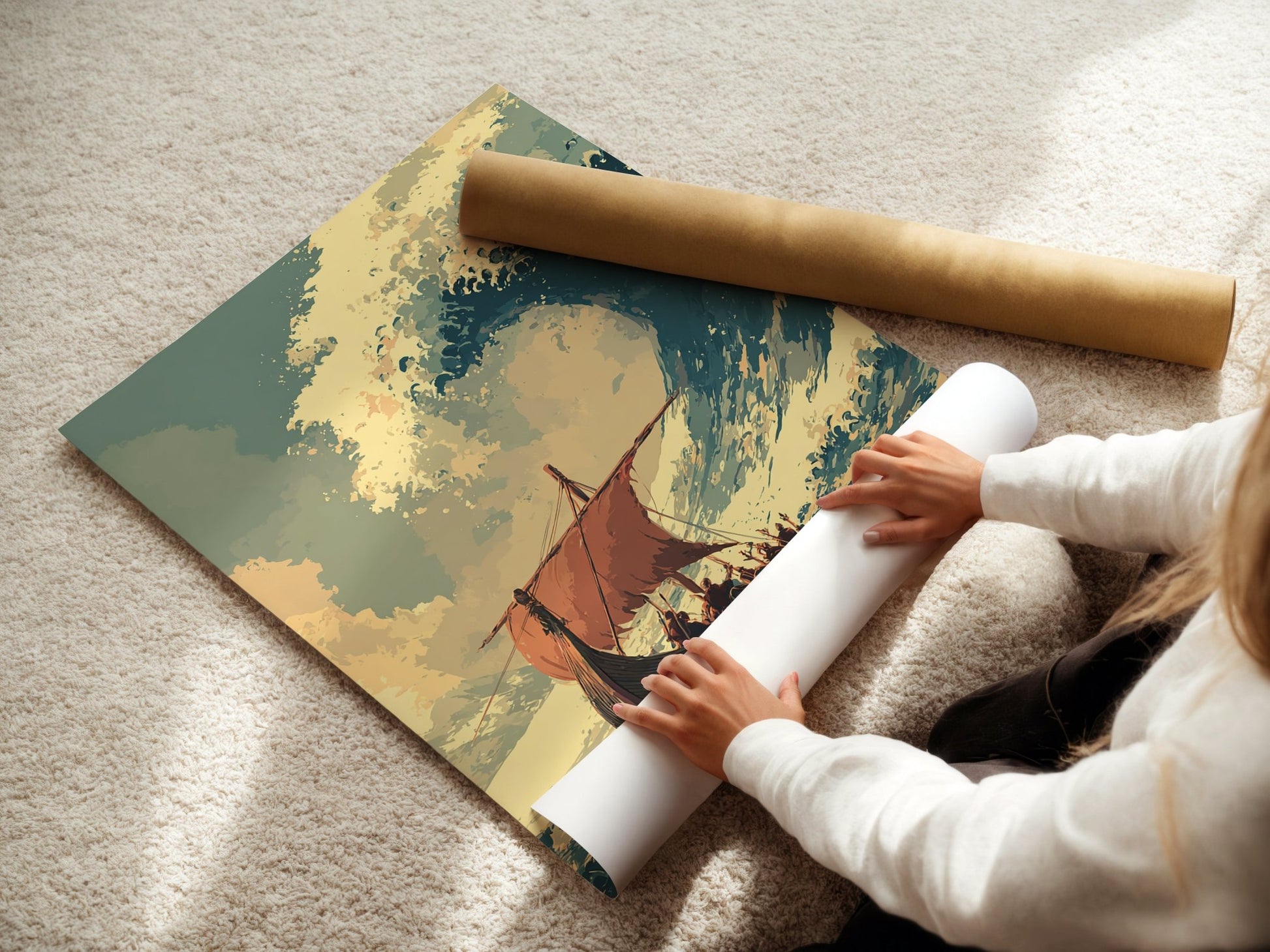 Viking Longship Wave Poster - Just Great Posters