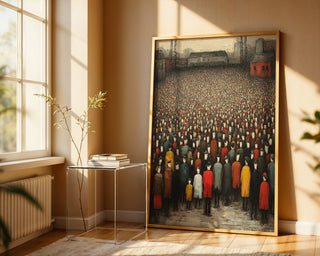 Bernard Buffet–Style Football Crowd Painting - Just Great Posters