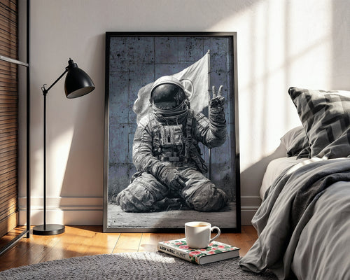 Astronaut Peace Street Art Print - Just Great Posters