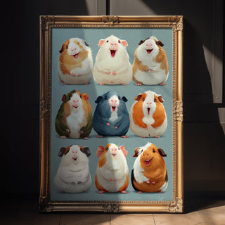 Guinea Pig Poster – Cute & Colorful Animal Art Print - Just Great Posters