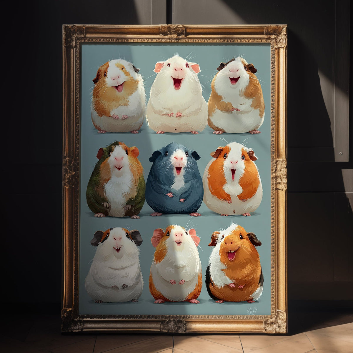 Guinea Pig Poster – Cute & Colorful Animal Art Print - Just Great Posters