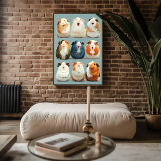 Guinea Pig Poster – Cute & Colorful Animal Art Print - Just Great Posters