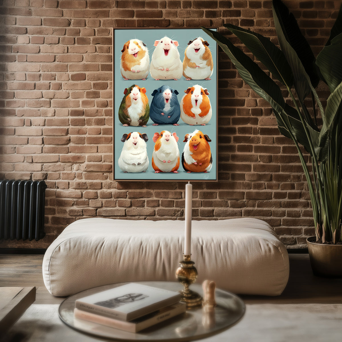 Guinea Pig Poster – Cute & Colorful Animal Art Print - Just Great Posters
