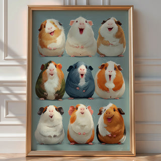 Guinea Pig Poster – Cute & Colorful Animal Art Print - Just Great Posters