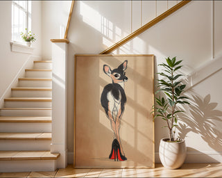 Deer in Heels – Fashionista Woodland Print with a Twist - Just Great Posters