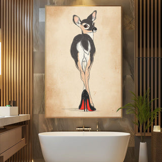 Deer in Heels – Fashionista Woodland Print with a Twist - Just Great Posters