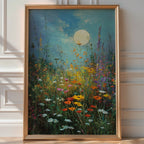 Moonlit Wildflower Meadow – Dreamy Night Floral Wall Art Print - Just Great Posters