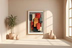 Rust & Ochre Abstract Print – Modern Autumn Wall Art in Earthy Tones - Just Great Posters
