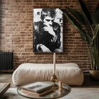 Punk in Thought – Black & White Grunge Portrait Poster - Just Great Posters
