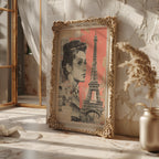 Paris Collage Art Print – Vintage French Poster with Eiffel Tower & Retro Woman - Just Great Posters