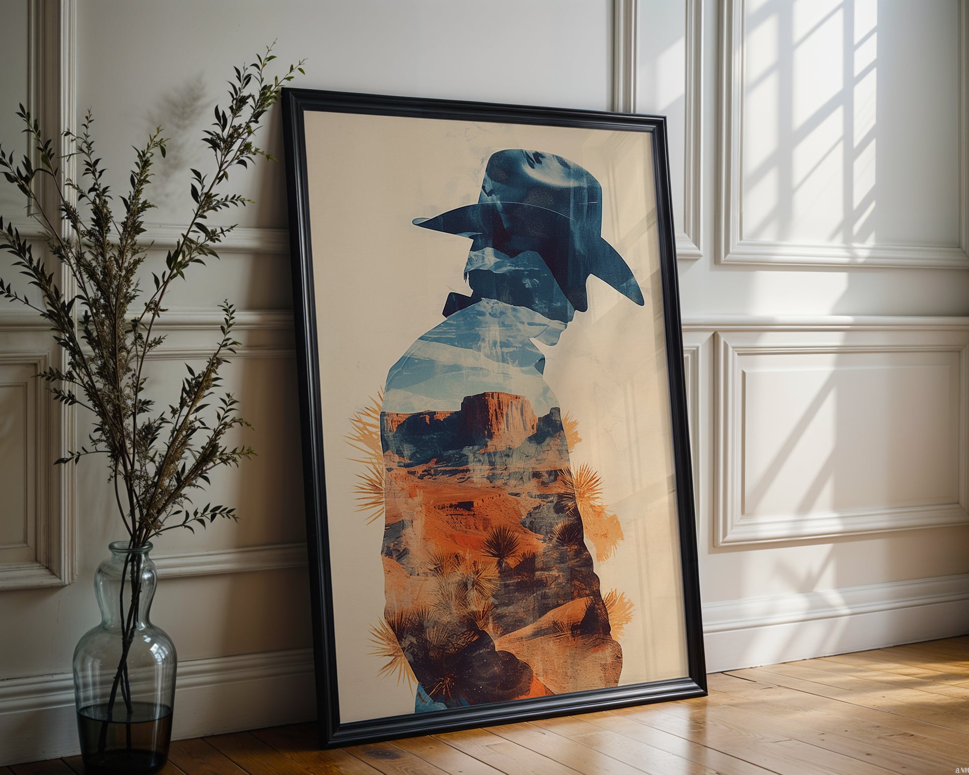 Cowboy Desert Dreamscape Art Print – Western Wall Decor with Southwest Vibes - Just Great Posters