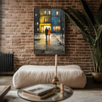 Urban Romance – Couple in the Rain Abstract - Just Great Posters