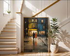Urban Romance – Couple in the Rain Abstract - Just Great Posters