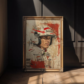Race Driver Portrait Art Print – Gritty Motorsport - Inspired Wall Art - Just Great Posters
