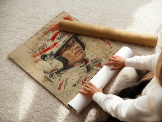 Race Driver Portrait Art Print – Gritty Motorsport - Inspired Wall Art - Just Great Posters