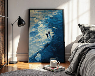 Penguins on Ice Edge Print - Just Great Posters