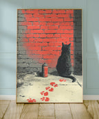 Cat Graffiti Street Art Print - Just Great Posters
