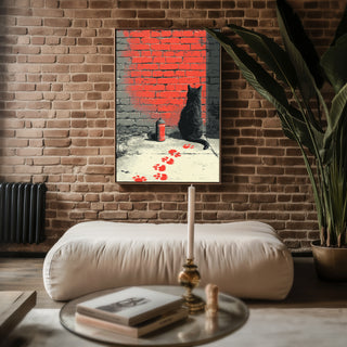 Cat Graffiti Street Art Print - Just Great Posters