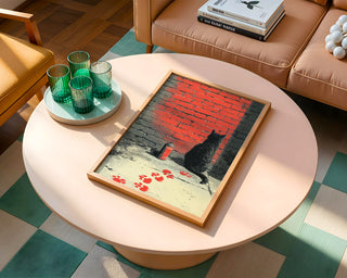 Cat Graffiti Street Art Print - Just Great Posters