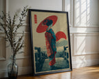 Geisha with Parasol Vintage Print - Just Great Posters